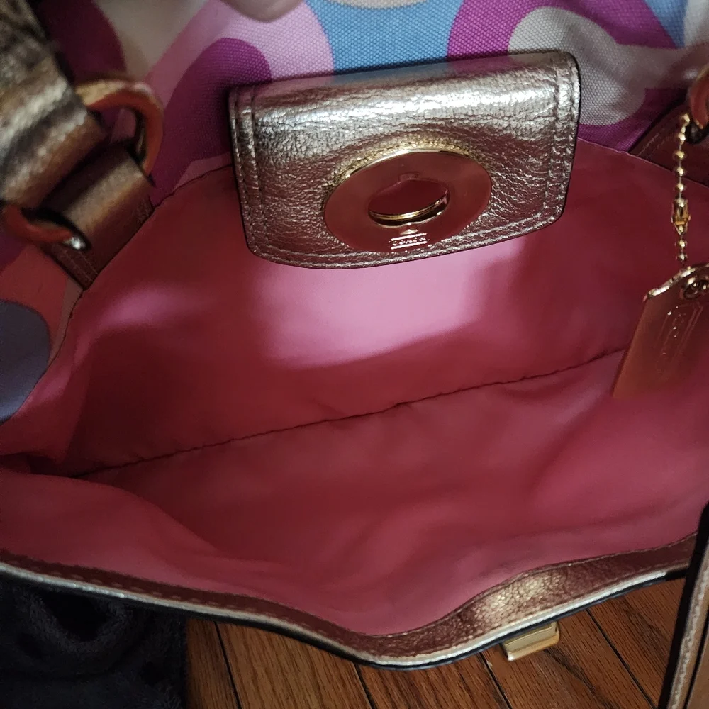 Coach Metallic and Multicolor Satchel - Picture 11 of 16